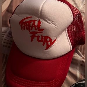 Fatal Fury Unisex-Adult Trucker Hat -One-Size Red/White